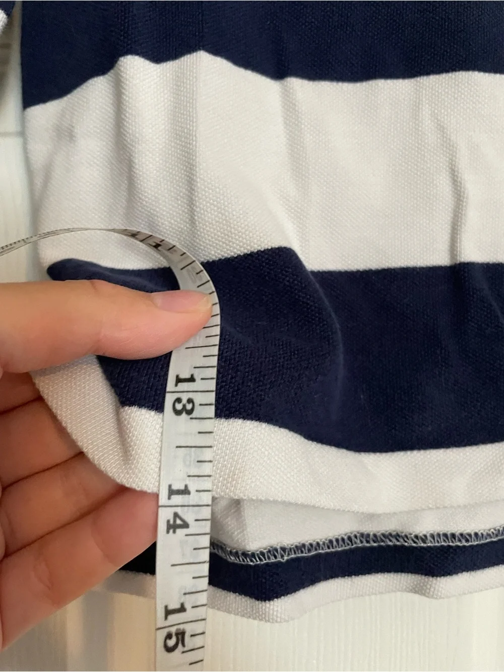 Polo by Ralph Lauren Boys' 2T Navy & White Striped Rugby Polo with Red Logo